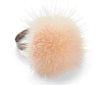 Fingerringe med pelspompon